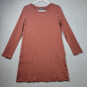 Toad&Co Rust Brown Long Sleeve Midi Dress